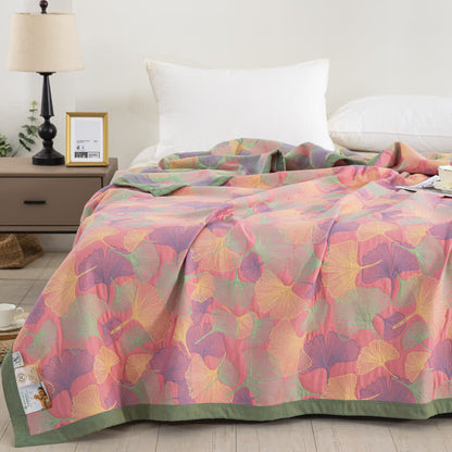 Ginkgo Leaf Three Layers Cotton Gauze Quilt - image 9