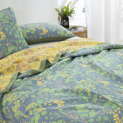 Pastoral Three Layers Cotton Gauze Elegant Quilt - image 2