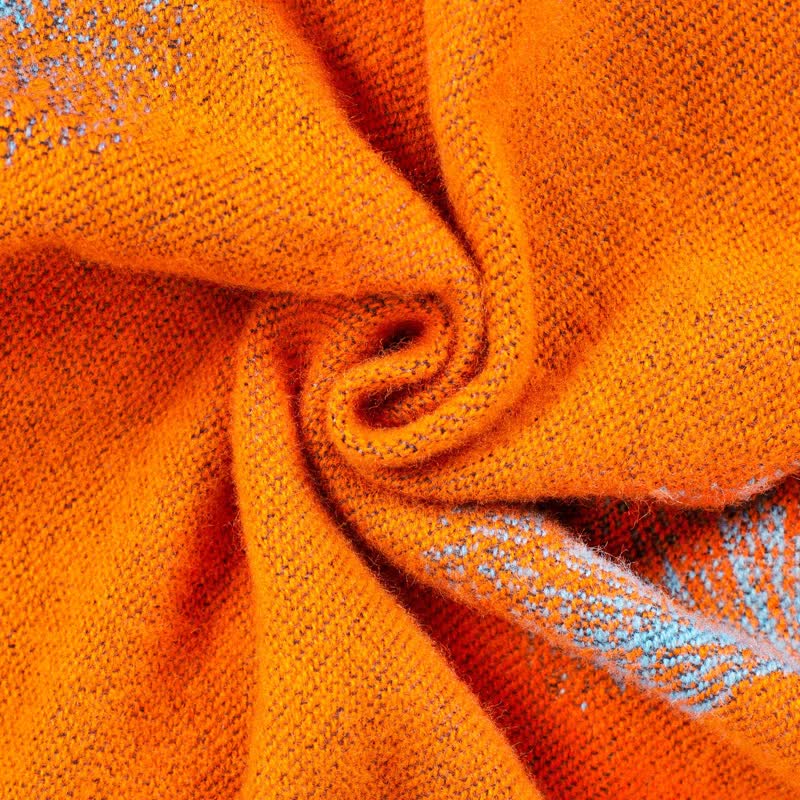 Luxurious Ginkgo Leaf Travel Shawl Cape - image 9