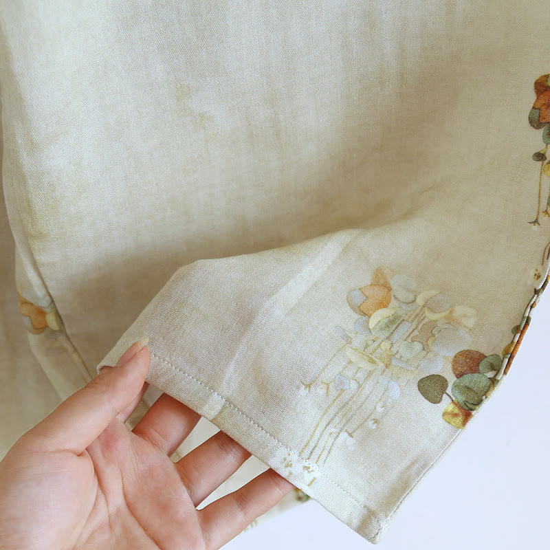 Floral Woven Short Sleeve Loungewear Set - image 7