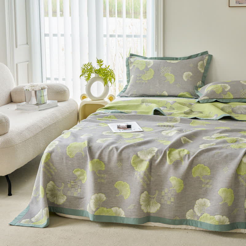 Fresh Style Ginkgo Leaf Pure Cotton Quilt - image 2
