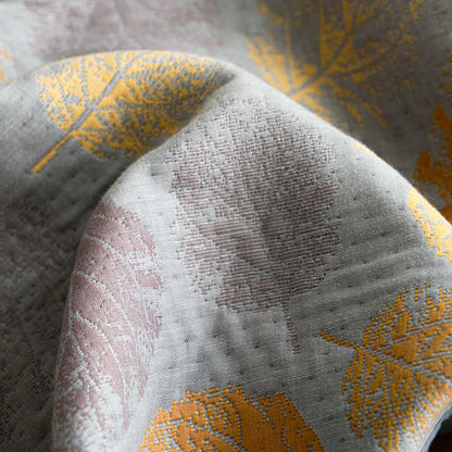 Cotton Gauze Jacquard Leaf Reversible Quilt - image 16