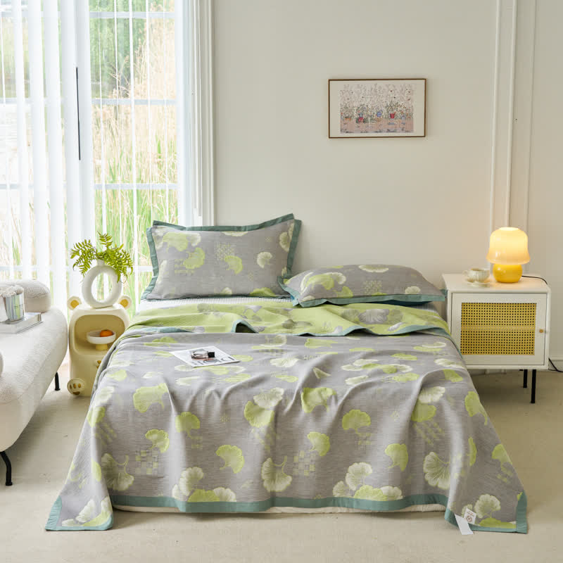 Fresh Style Ginkgo Leaf Pure Cotton Quilt - image 1