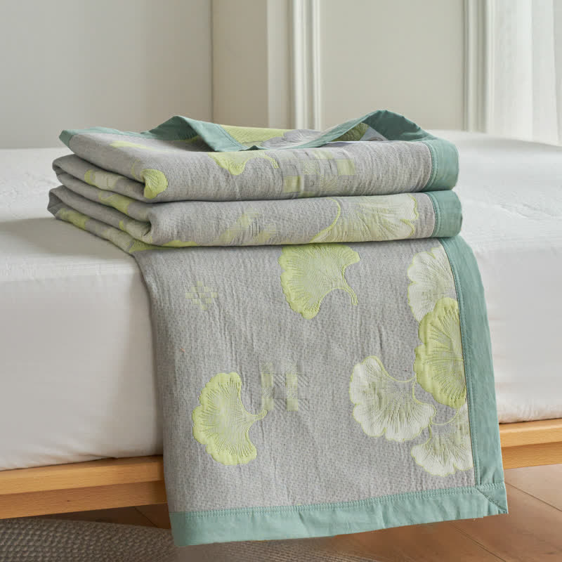 Fresh Style Ginkgo Leaf Pure Cotton Quilt - image 13