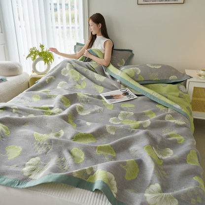 Fresh Style Ginkgo Leaf Pure Cotton Quilt - image 3