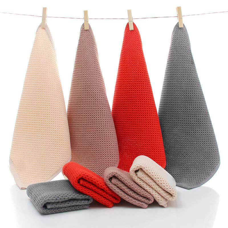 Ownkoti Simple Cotton Towel Honeycomb Weave Square Towel Set (3-Pack) - image 2