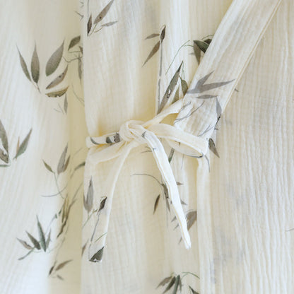 Pure Cotton Bamboo Print Comfy Bathrobe - image 3