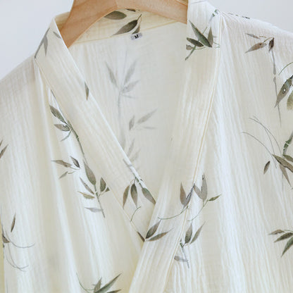 Pure Cotton Bamboo Print Comfy Bathrobe - image 2