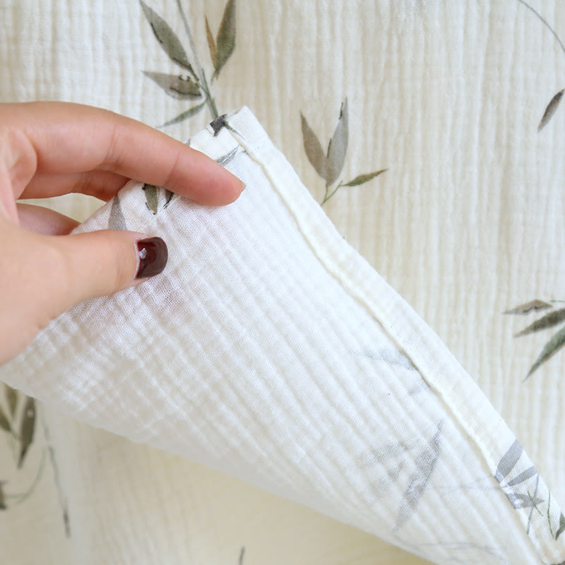 Pure Cotton Bamboo Print Comfy Bathrobe - image 6