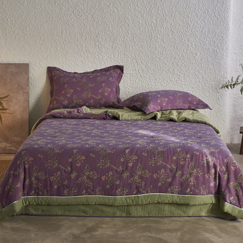 Cotton Gauze Jacquard Elegant Butterfly Bedding - Bedding Set - Full - image 1