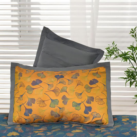 Ginkgo Leaf Soft Cotton Pillowcase (2PCS) - Yellow - 52cm x 78cm - image 0
