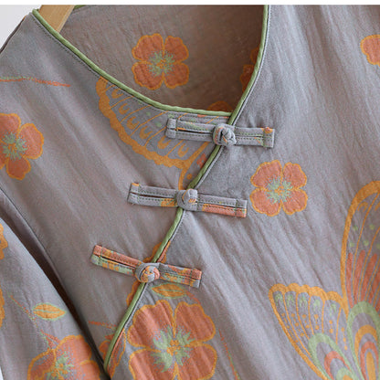 Pure Cotton Elegant Butterfly & Flower Nightdress - image 3