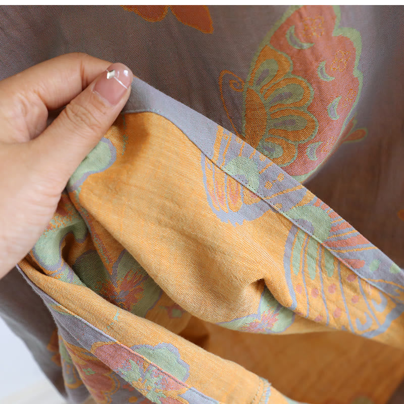 Pure Cotton Elegant Butterfly & Flower Nightdress - image 6