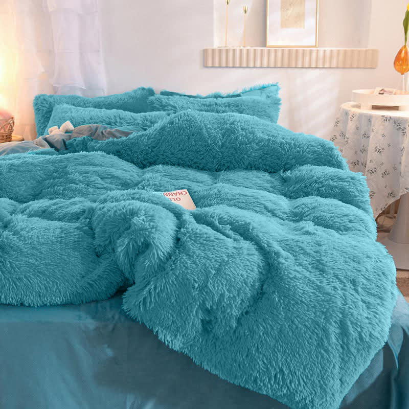 Fluffly Bedding Set Duvet Cover & Pillowcase - Green Lake - Queen - image 12