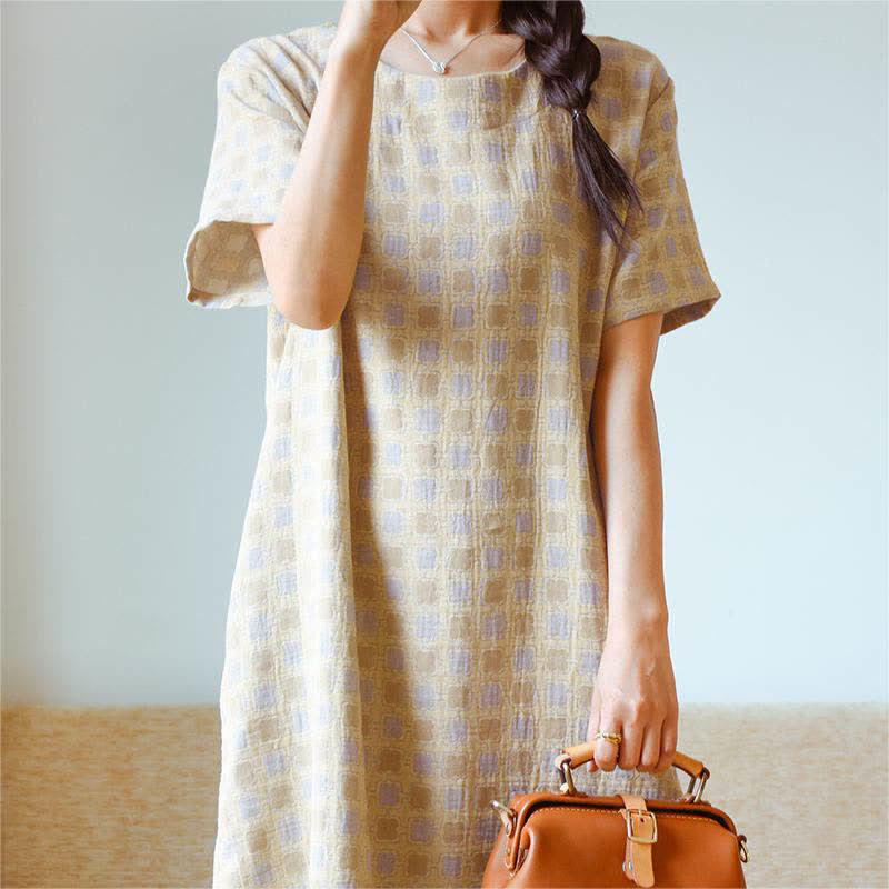 Pure Cotton Yarn-dyed Jacquard Nightdress - image 10