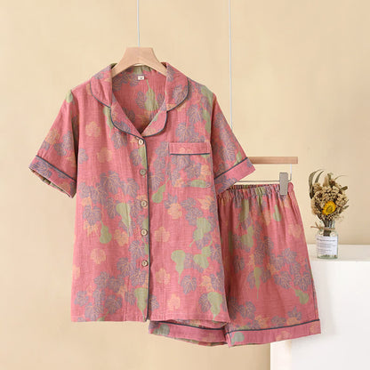 Jacquard Gourd Cotton Gauze Pajama Set - XL - image 0