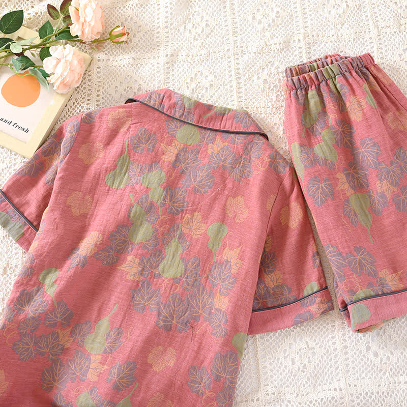 Jacquard Gourd Cotton Gauze Pajama Set - image 3