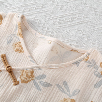 Rustic Rose Cotton Gauze Pajama Set - image 2