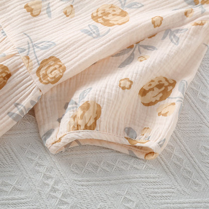 Rustic Rose Cotton Gauze Pajama Set - image 5