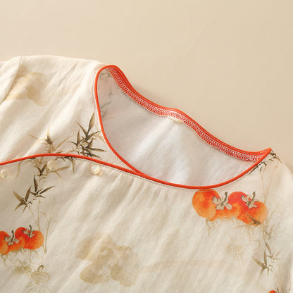 Persimmon Double Layer Gauze Nightwear Set - image 1