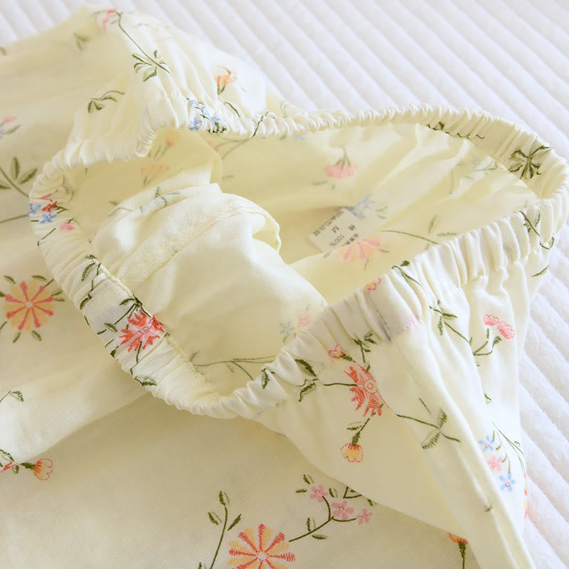 Flower Cotton Gauze Kimono Pajama Set - image 9