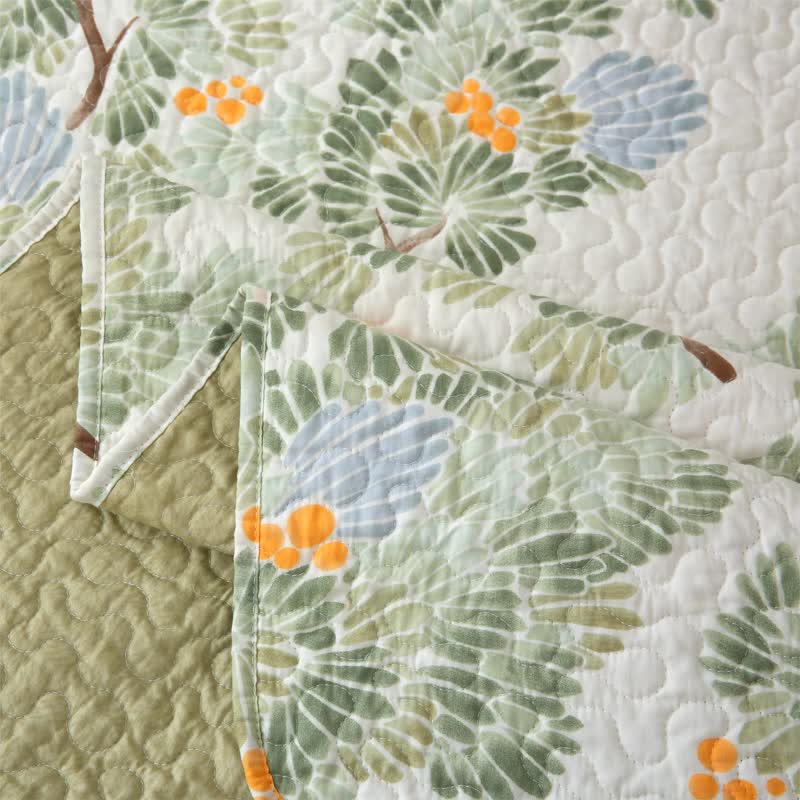 Pure Cotton Rustic Tree Quilted Bedding - image 6