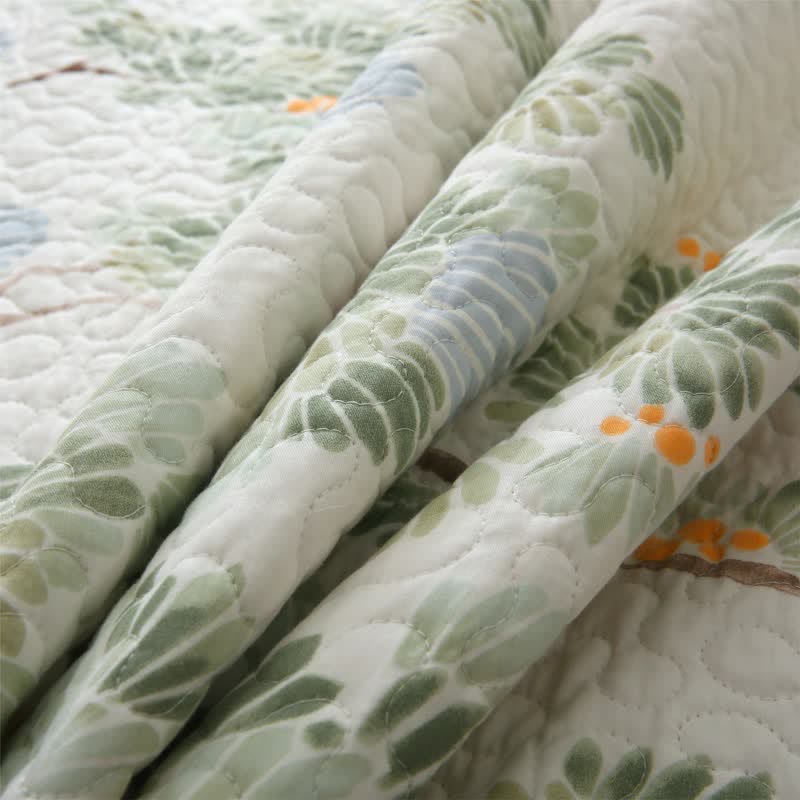 Pure Cotton Rustic Tree Quilted Bedding - image 8
