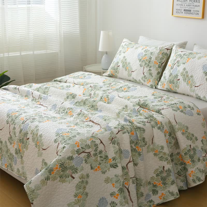 Pure Cotton Rustic Tree Quilted Bedding - image 3