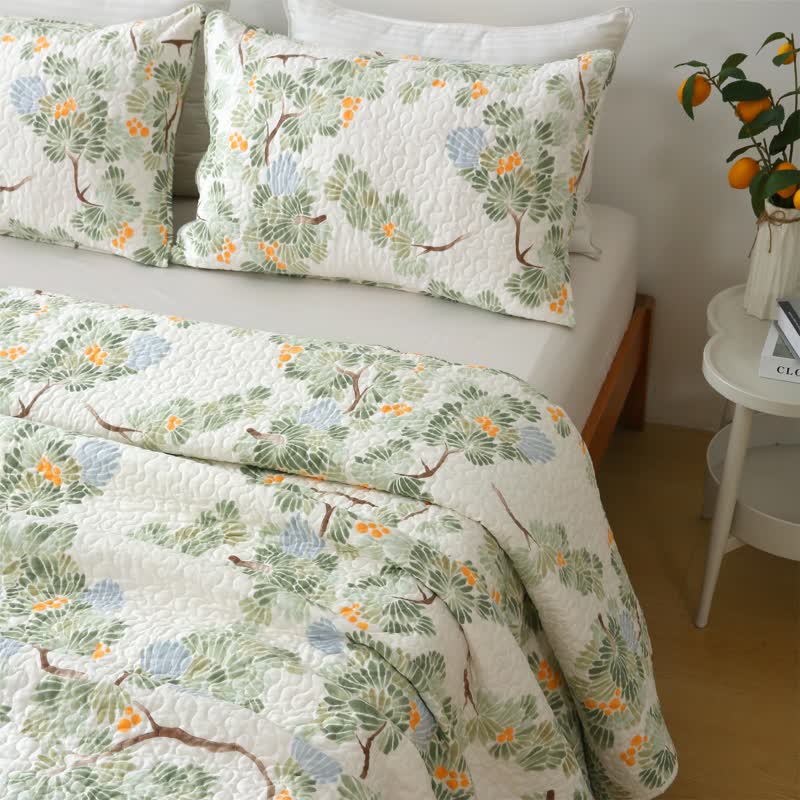 Pure Cotton Rustic Tree Quilted Bedding - image 4