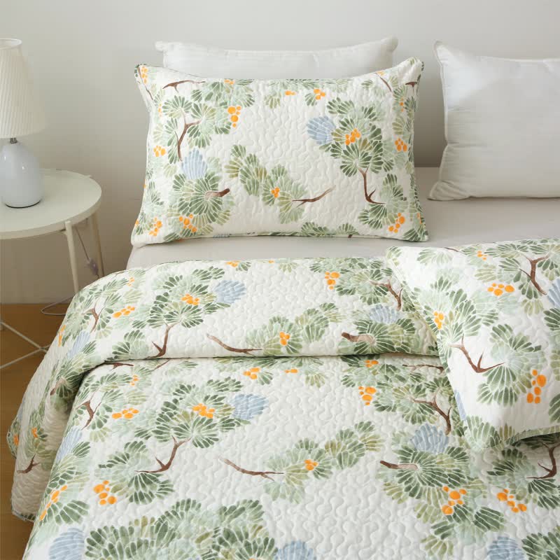 Pure Cotton Rustic Tree Quilted Bedding - image 5