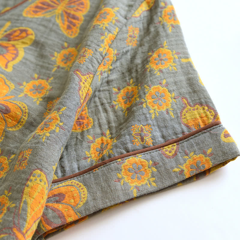 Butterfly Cotton Cropped Pants Loungewear Set - image 8