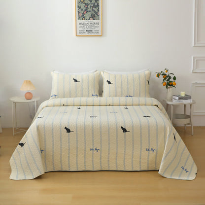 Pure Cotton Black Cat Soft Reversible Quilt - image 1
