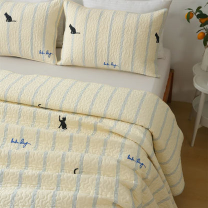 Pure Cotton Black Cat Soft Reversible Quilt - image 6