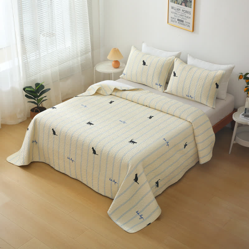 Pure Cotton Black Cat Soft Reversible Quilt - image 3