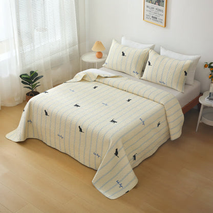 Pure Cotton Black Cat Soft Reversible Quilt - image 3