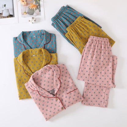 Checkered Jacquard Cotton Loungewear Set - image 1