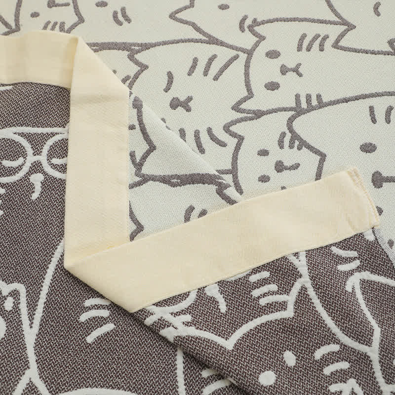 Cute Cat Four Layers Cotton Gauze Quilt - image 6