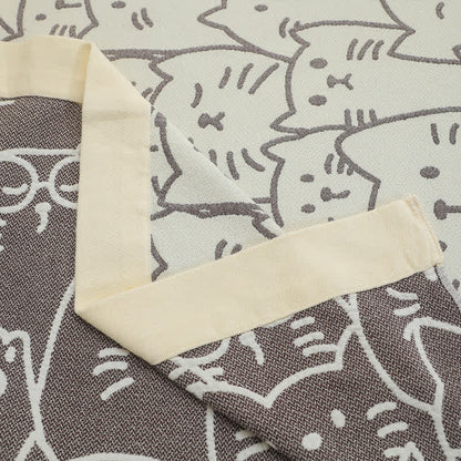 Cute Cat Four Layers Cotton Gauze Quilt - image 6