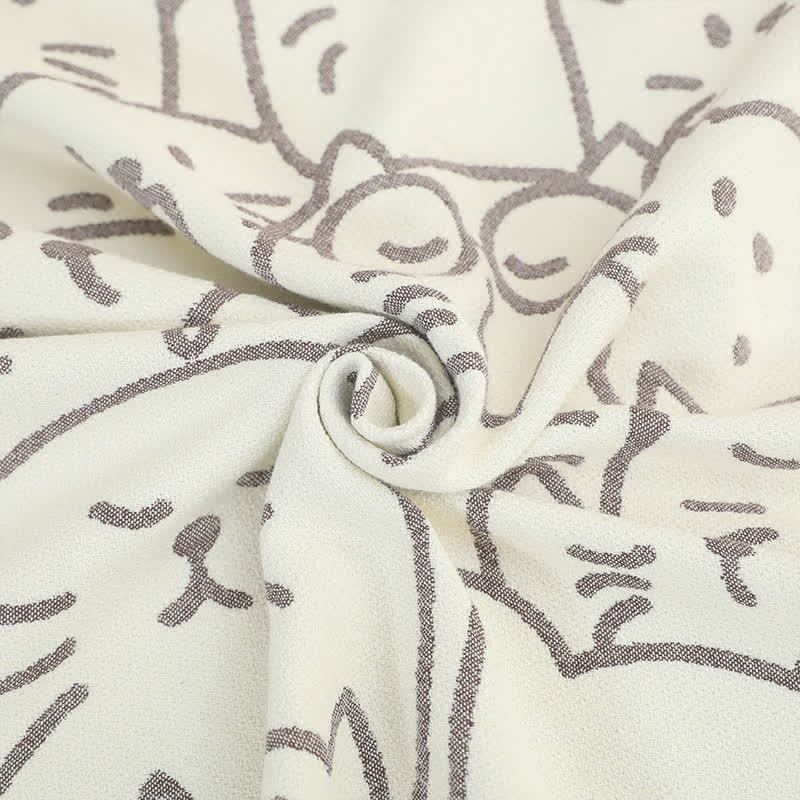 Cute Cat Four Layers Cotton Gauze Quilt - image 5