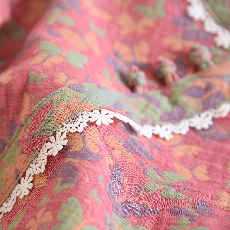 Cotton Gauze Jacquard Butterfly Pajama Set - image 6