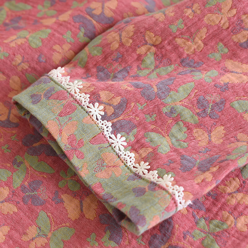 Cotton Gauze Jacquard Butterfly Pajama Set - image 7