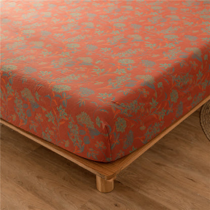 Vintage Floral Cotton Gauze Soft Fitted Sheet - image 6