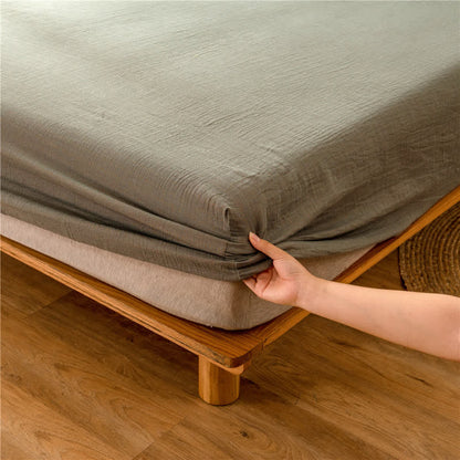 Solid Color Cotton Gauze Fitted Sheet - image 13