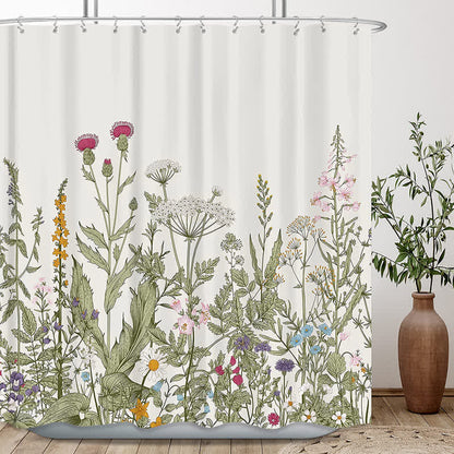 Pastoral Style Plants Waterproof Shower Curtain - image 1