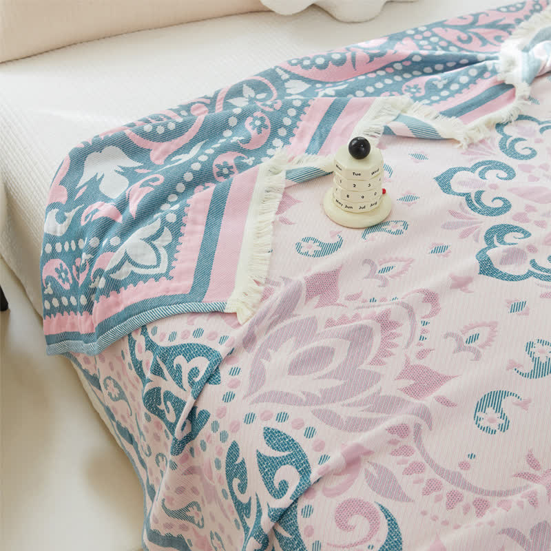 Lightweight Tassel Cotton Gauze Quilt - image 3