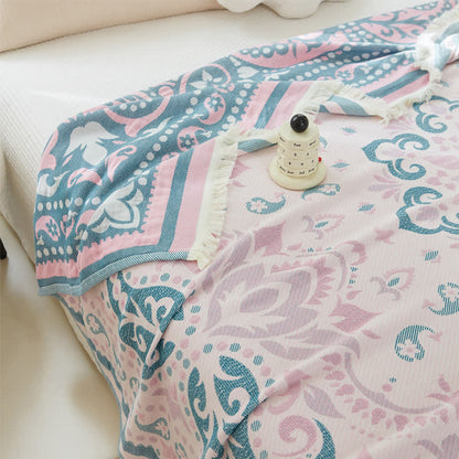 Lightweight Tassel Cotton Gauze Quilt - image 3