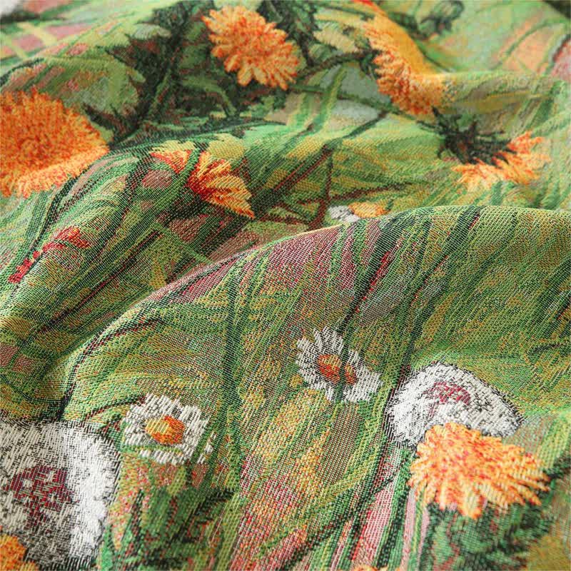 Rural Dandelion Ruffled Sofa Cover - image 6