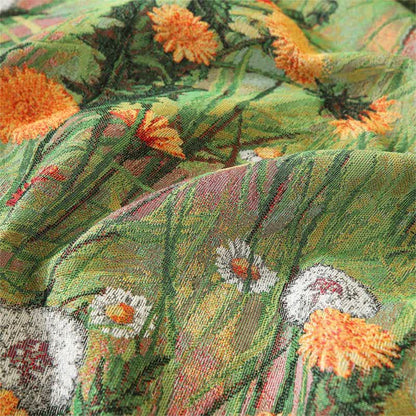 Rural Dandelion Ruffled Sofa Cover - image 6