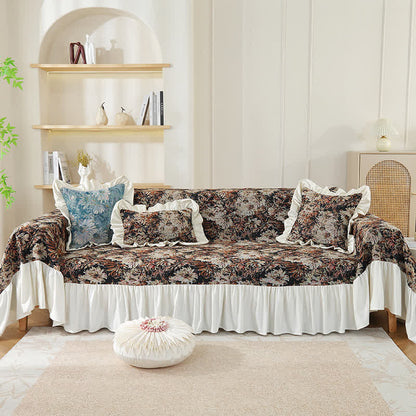 Art Print Daisy Ruffled Sofa Cover - image 5