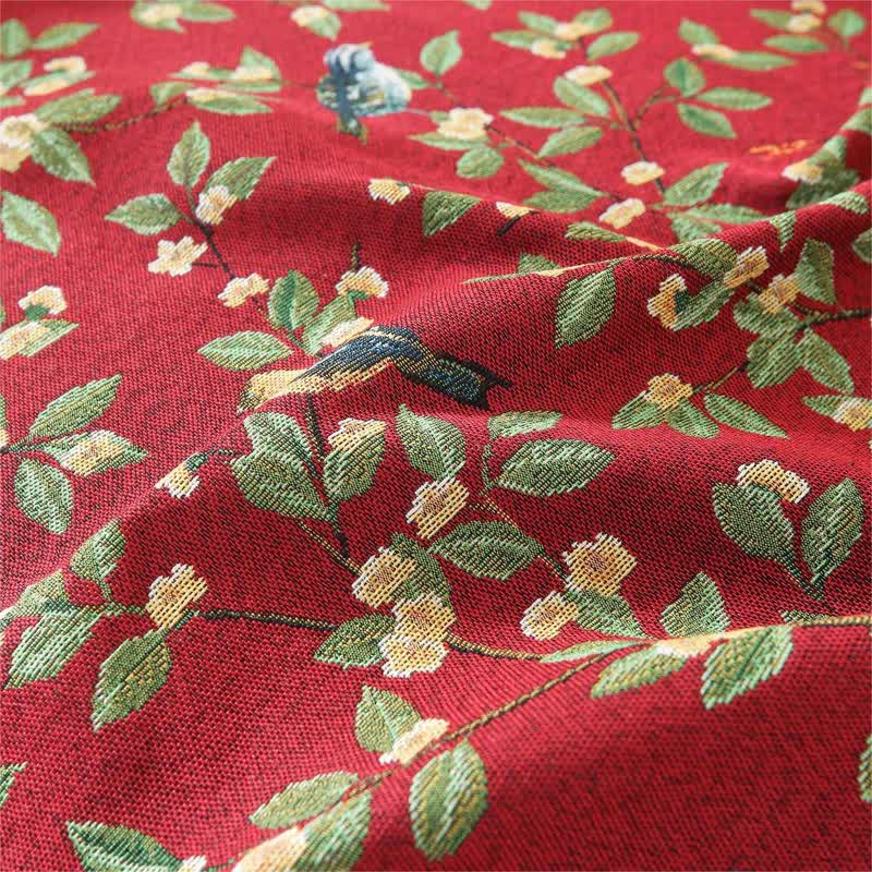 Rural Style Bird & Floral Soft Sofa Cover - image 9